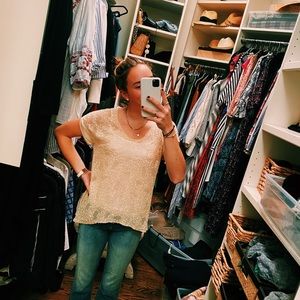 Charlie Joe sequin short sleeve blouse